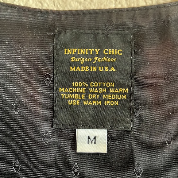 Infinity Chic Designer Fashions Safari Button Up Vest - Size M - Made in USA - Picture 4 of 7